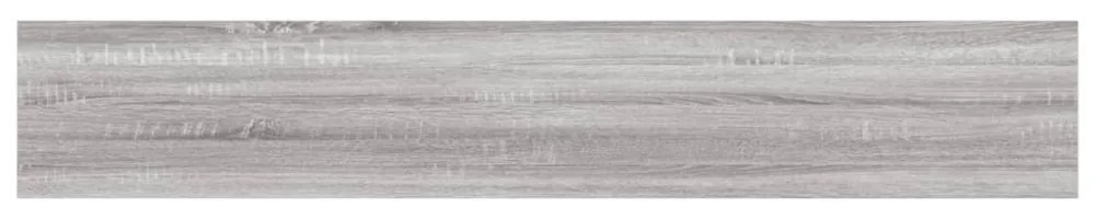 4 db szürke sonoma színű szerelt fa fali polc 60 x 10 x 1,5 cm