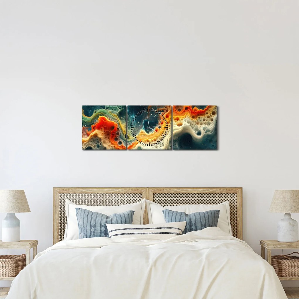 Kép - Modern absztrakció (órával) (90x30 cm)