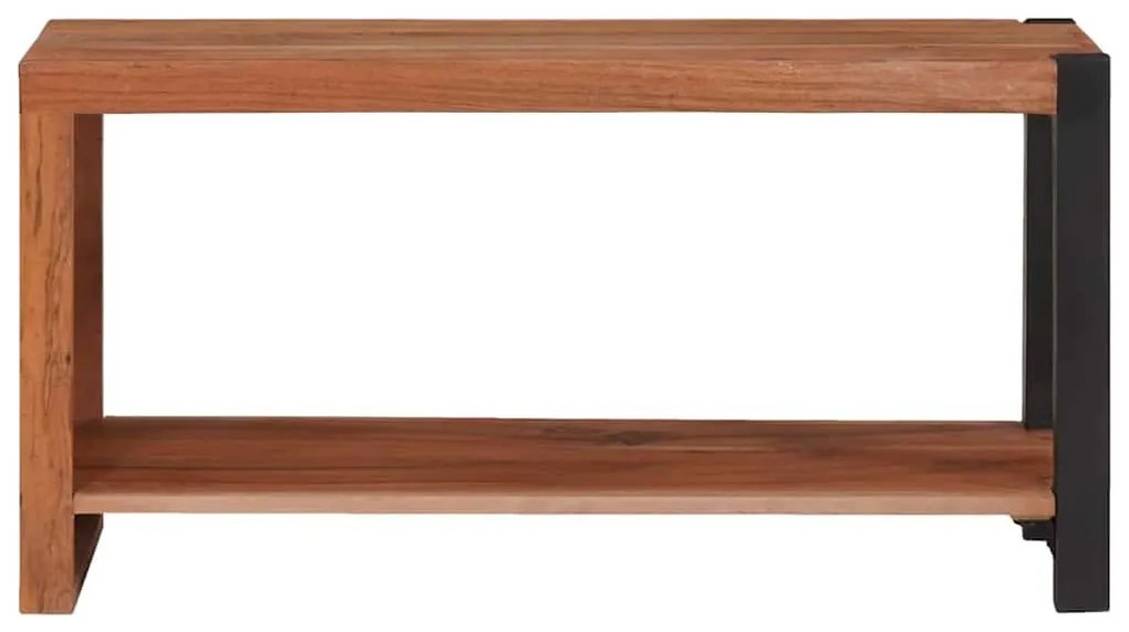 Könyvszekrény Barna, Fekete 80 x 30 x 40 cm Tömör Akácfa