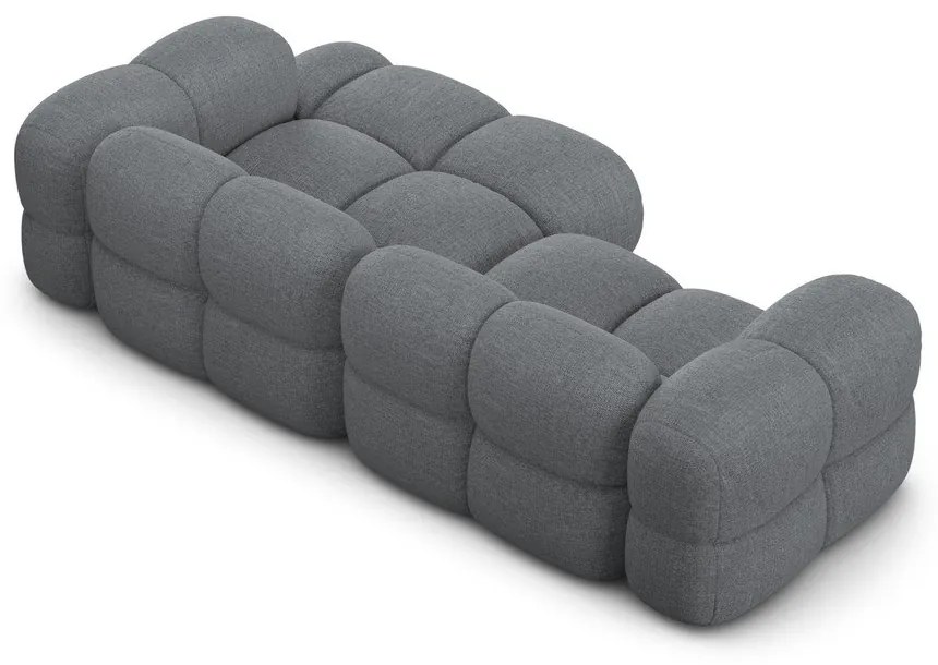 Szürke sarokkanapé (jobb oldali-heverő résszel) Loretto – Cosmopolitan Design