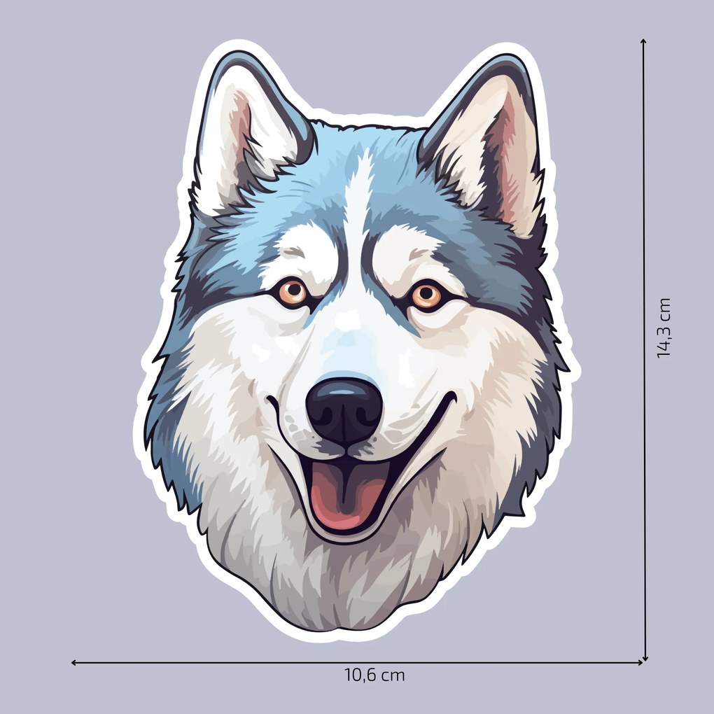 PIPPER. Matrica Husky Méret: 15cm