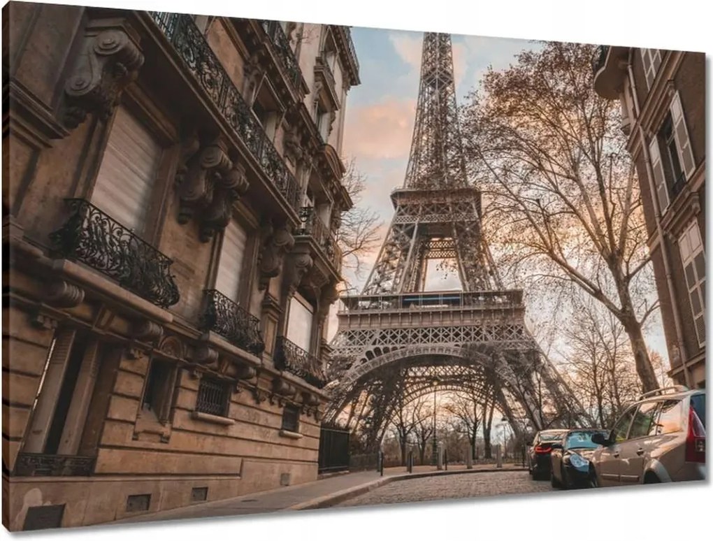 Vászonkép 90x60 Eiffel-torony Párizs utca