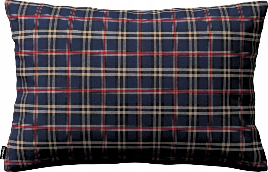 Dekoria párnahuzat sötétkék-piros kockás 60x40