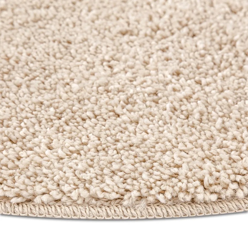 Csúszásgátló Shaggy Szőnyeg Krém 90 x 90 cm PP