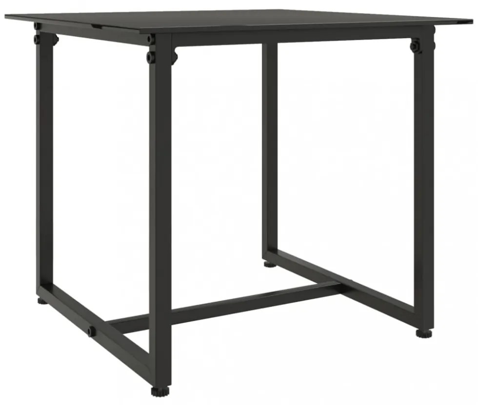 3 részes fekete polyrattan kültéri ülőgarnitúra párnákkal