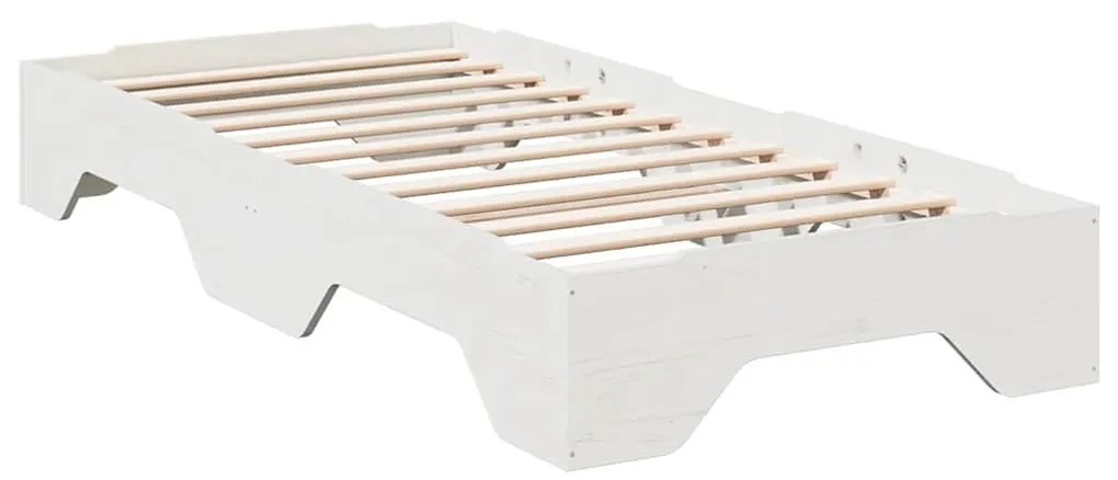 vidaXL ágy matrac nélkül rakásolható fehér 80x200 cm tömör fa