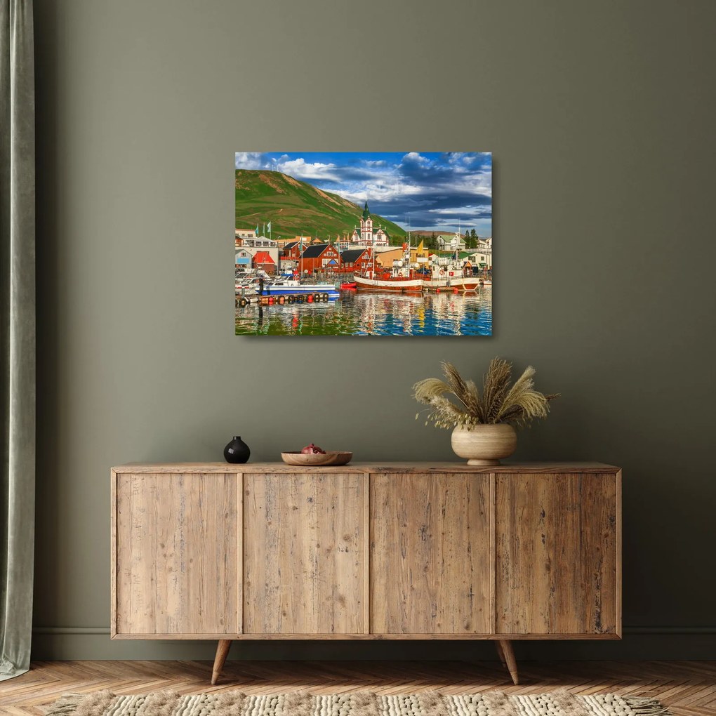 Üveg kép - Húsavík (70x50 cm)