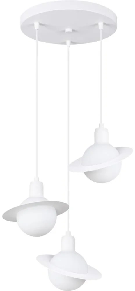 Sollux SL.1357 - Csillár zsinóron HYPERION 3xG9/8W/230V fehér