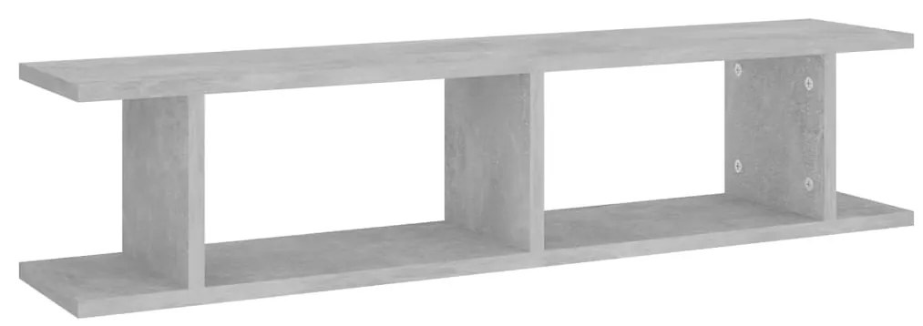 2 db betonszürke forgácslap fali polc 90 x 18 x 20 cm