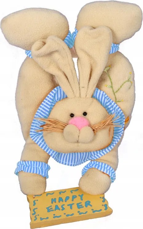 Plüss Húsvéti Nyuszi Fa Tábla Medál Kék Dekoráció