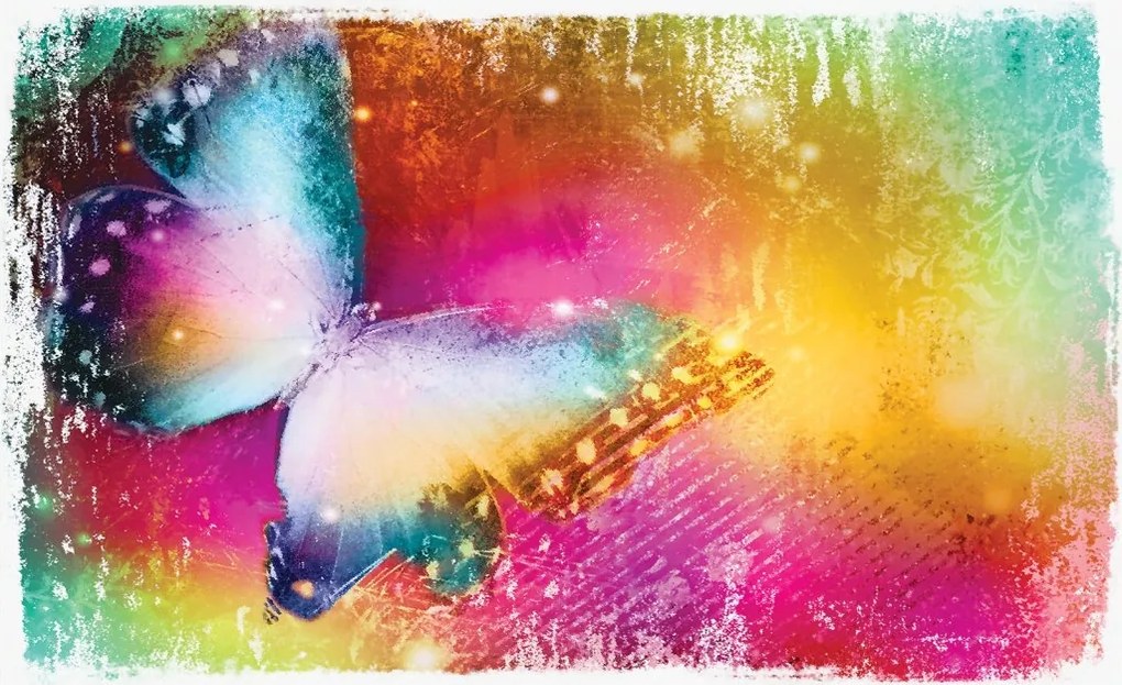 Flizelin fotótapéta Pasztell pillangók absztrakt illusztráció 250x175 +ragasztó