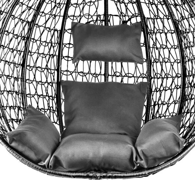 AKCIÓ Fekete függőszék KOKON állvány nélkül II. minőség