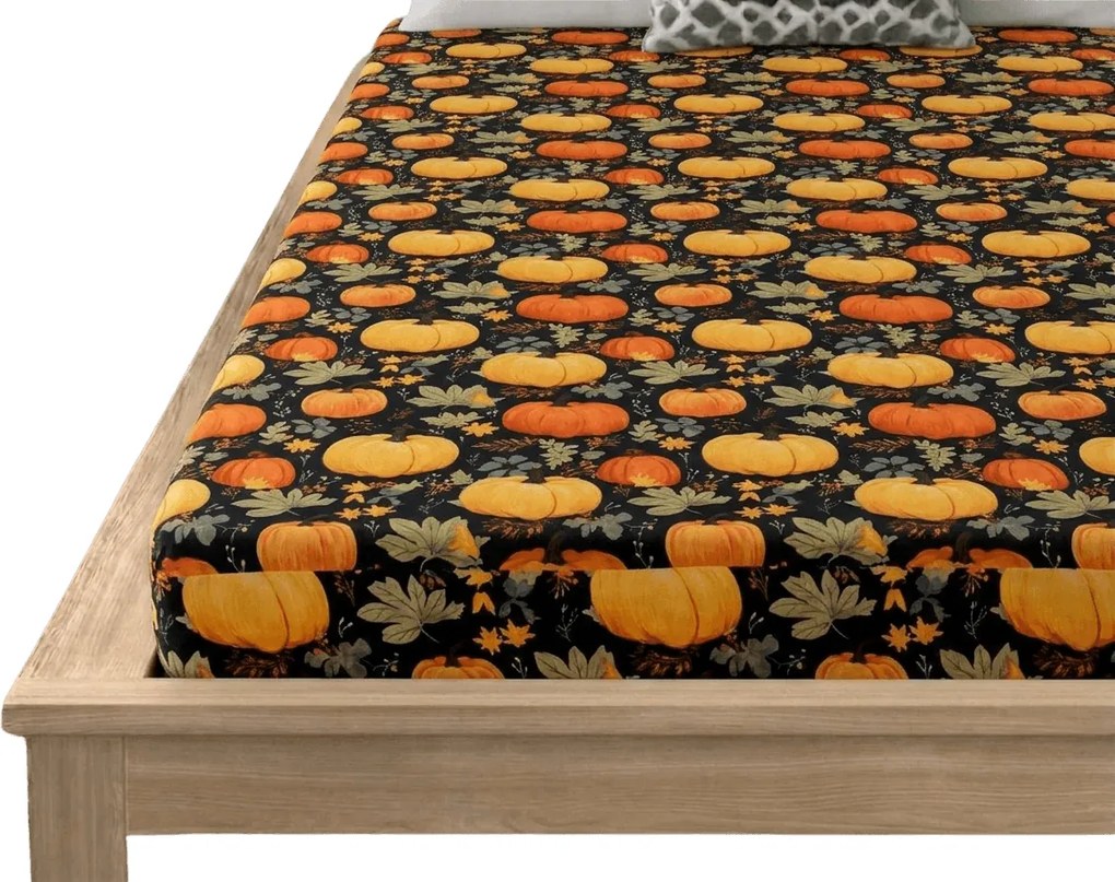 Mikroszálas lepedő ORANGE PUMPKINS színes 90x200 cm