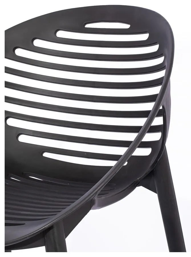 Joanna fekete 4 személyes kerti étkezőszett székekkel és Viking asztallal, 90 x 150 cm - Bonami Selection