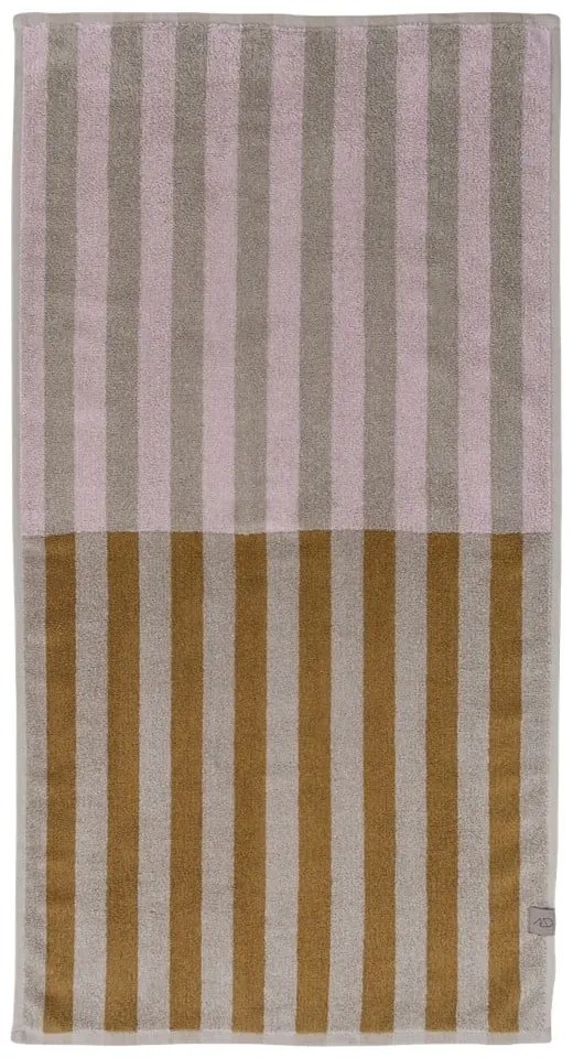 Barna-bézs organikus pamut fürdőlepedő 70x133 cm Disorder – Mette Ditmer Denmark