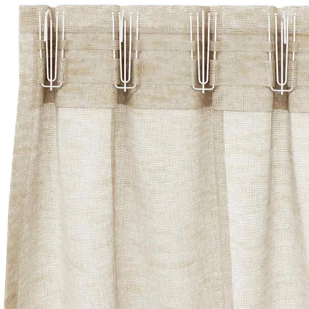 Függönyök függönyökkel 2 pcs Homok Poliészter