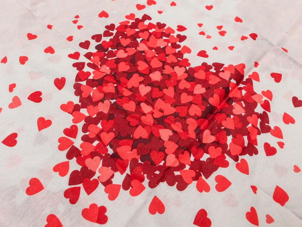 VALENTINE fehér pamut ágyneműhuzat Ágyneműhuzat mérete: 70 x 90 cm | 140 x 200 cm