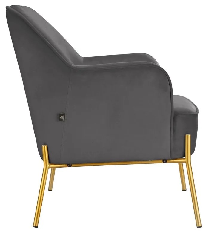 Szürke bársony fotel Runa – Støraa