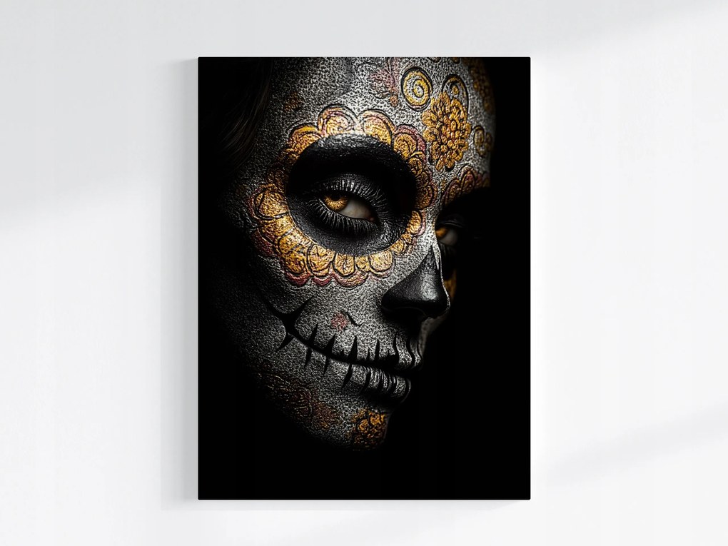 Poszter Portré Arc Mexikó Halottak Ünnepe Koponya 75x100
