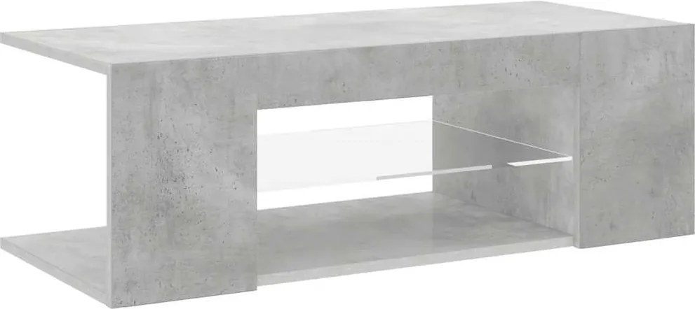 vidaXL betonszürke TV-szekrény LED lámpákkal 90 x 39 x 30 cm