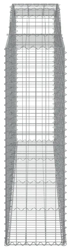 8 db íves horganyzott vas gabion kosár 300x50x160/180 cm