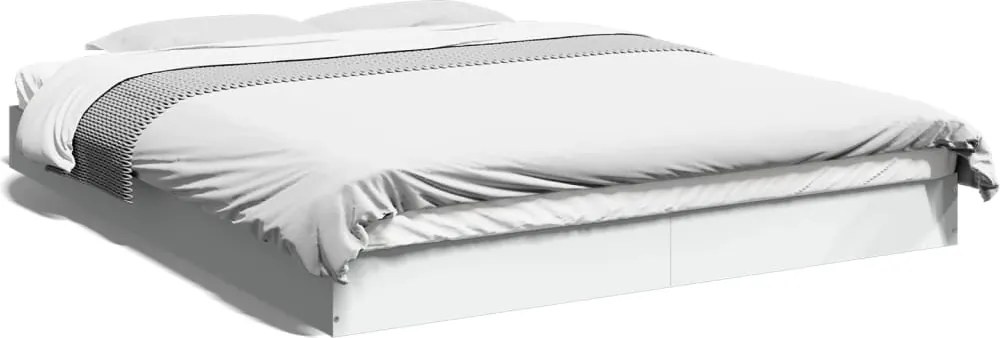 vidaXL fehér színű szerelt fa ágykeret matrac nélkül 160x200 cm
