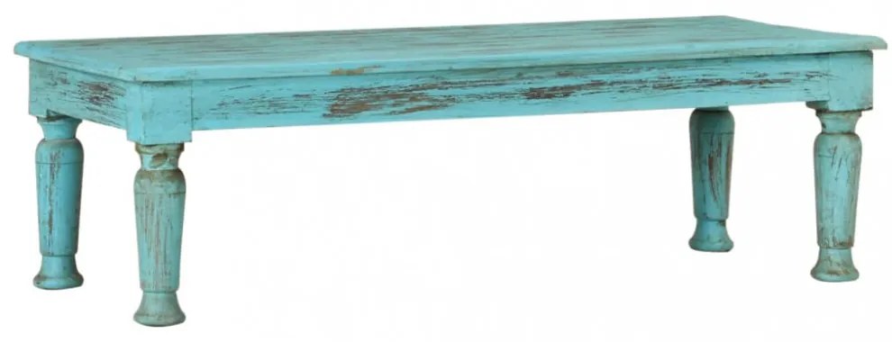 tömör újrahasznosított fa dohányzóasztal 110 x 50 x 34 cm