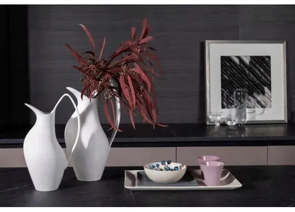 Fehér kerámia váza 33x17x19 cm