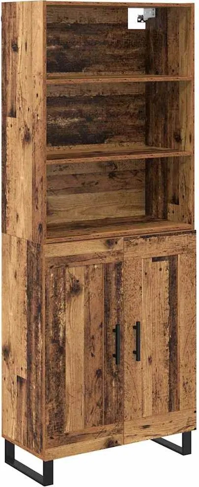 vidaXL Magasfiú Öreg fa 69,5 x 34 x 180 cm Faanyag
