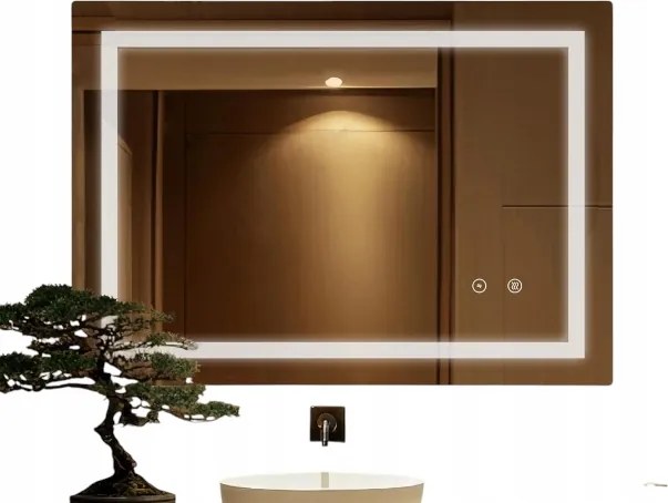 SaniteModar LED-es fürdőszobai tükör 60x80 cm páramentes fali