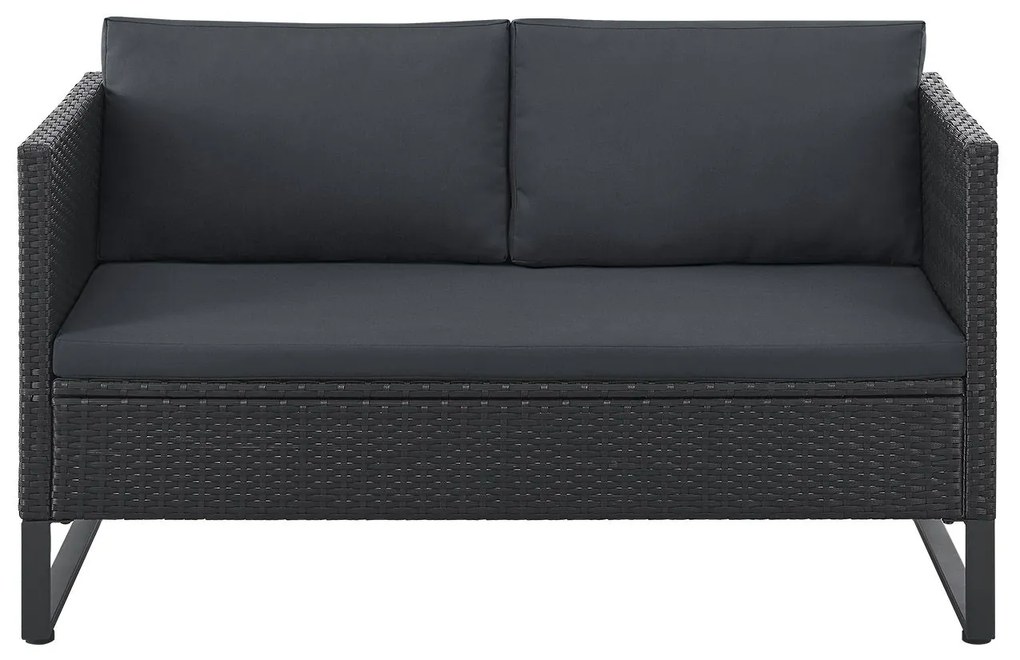 Juskys Rattan szett Santorini - fekete
