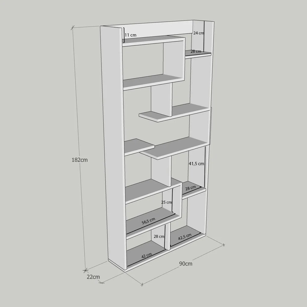 Kuttap Pine könyvespolc