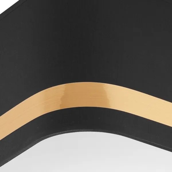 Mennyezeti lámpa SIRJA SQUARE STRIPE 2xE27/15W/230V fekete/arany