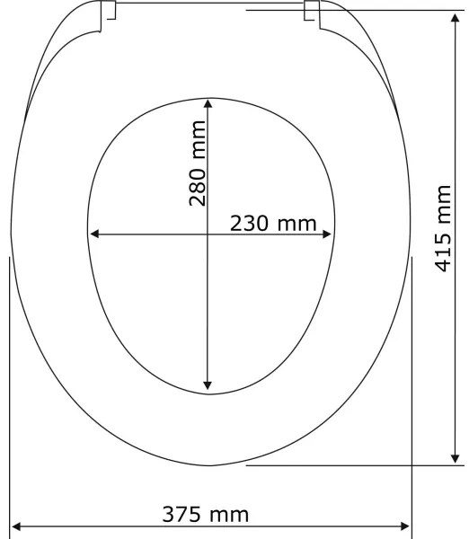 WENKO 21903100-WC SAMOS WC-ülőke 44,5x37,5 cm fehér/ezüst