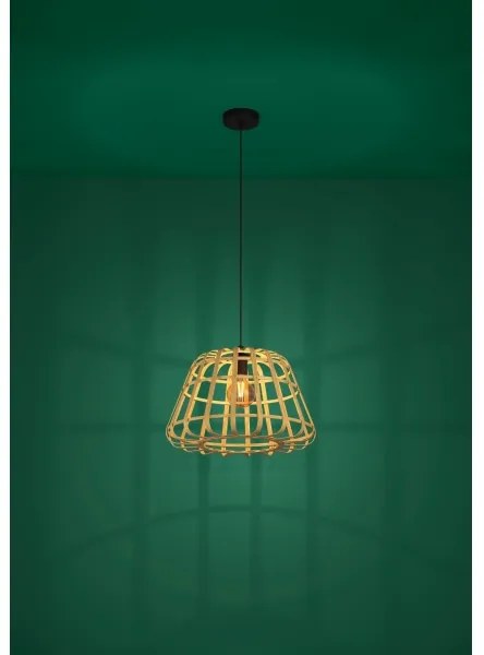 Eglo 390151 - Csillár zsinóron MONTEZUELO 1xE27/40W/230V átm. 50 cm bambusz