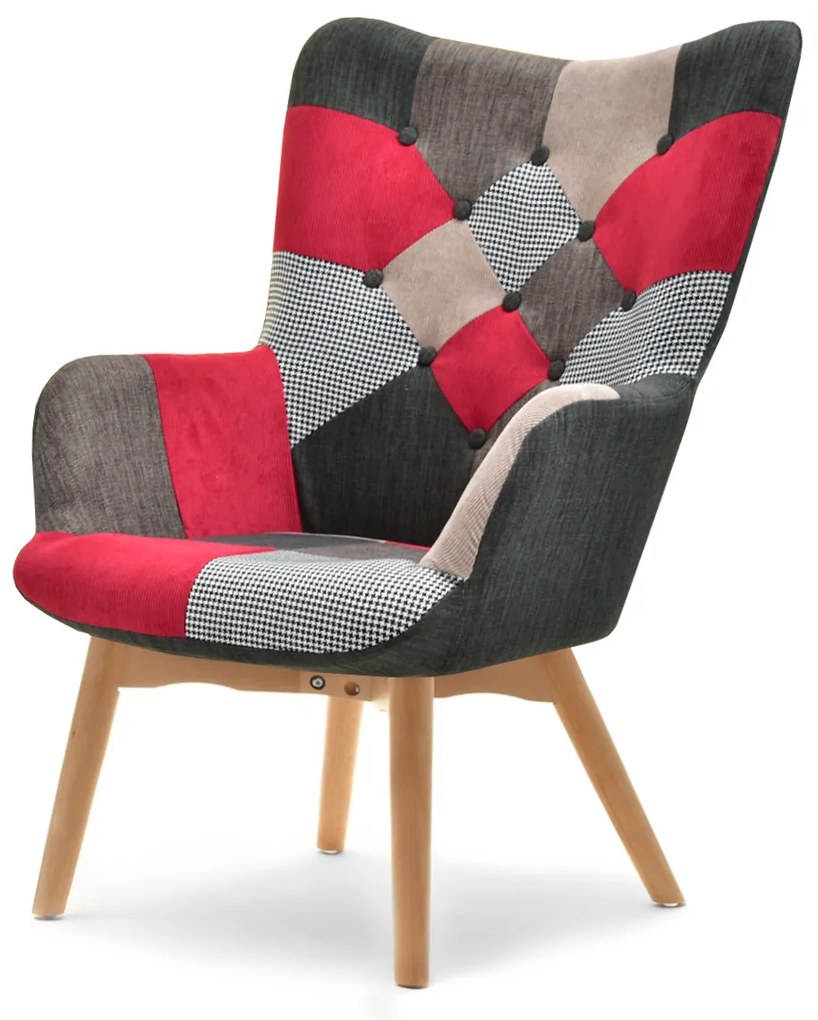 Fotel Nutri (patchwork + fekete). 1110348