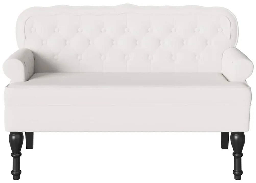 vidaXL Chesterfield Pad Fehér 119.5 x 64.5 x 75 cm Műbőr