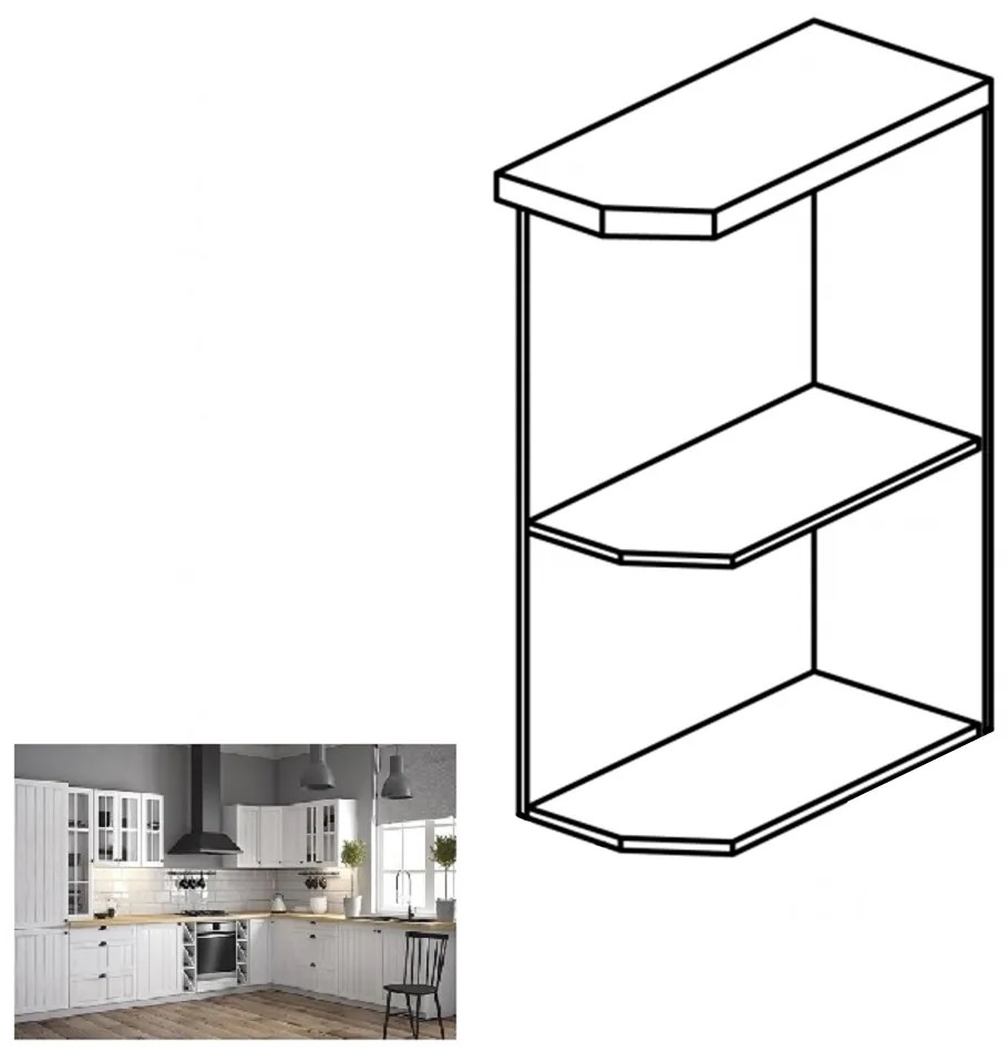 Alsó konyhai polc D25PZ Provence (fehér) (P). 1015155