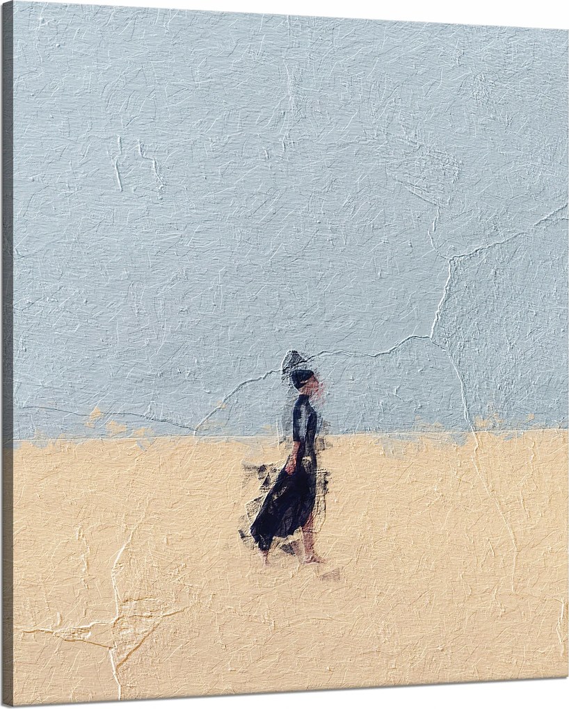 Vászonkép Absztrakt Nő a homokban Művészet 80x100 cm