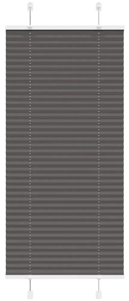 pliszírozott redőny fekete 55x150 cm szövetszélesség 54,4 cm