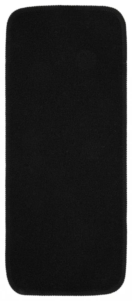 15 db fekete négyszögű csúszásmentes lépcsőszőnyeg 60 x 25 cm