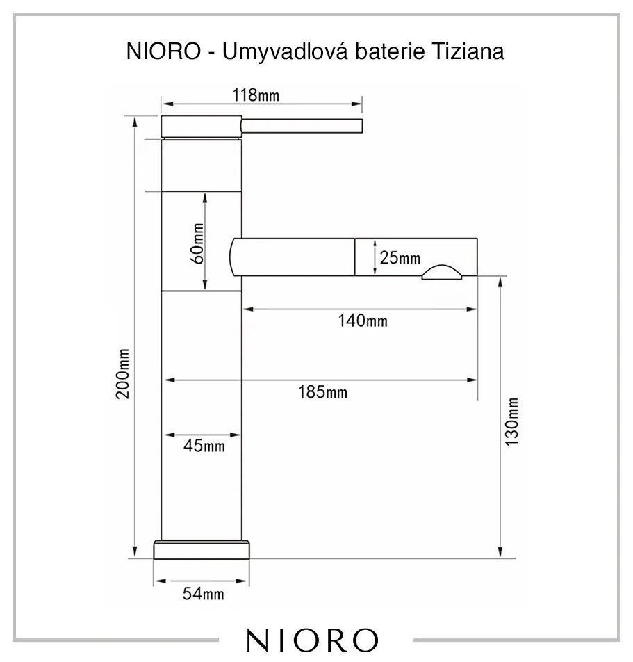 CERANO - Tiziana mosdó csaptelep - fekete matt