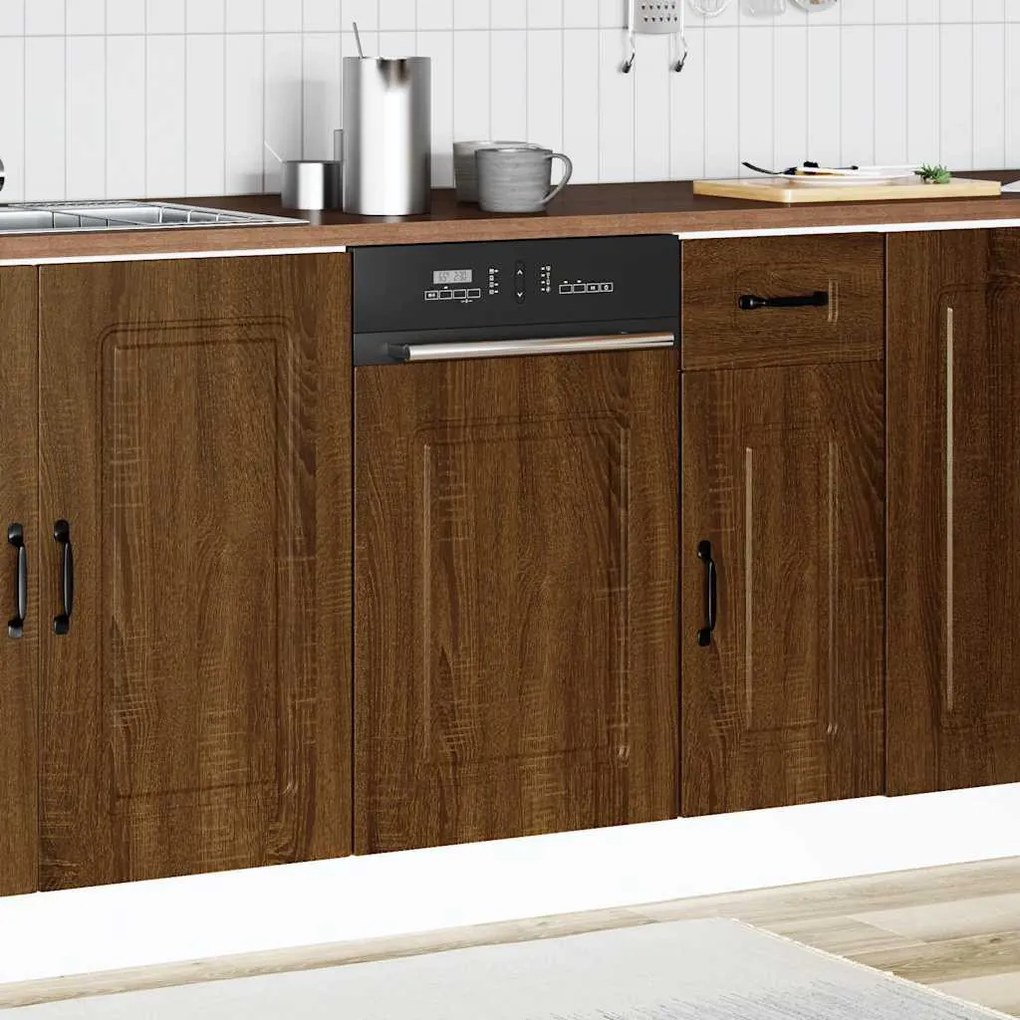 mosogatógép panel Kalmar barna tölgy 45x1,5x67 cm