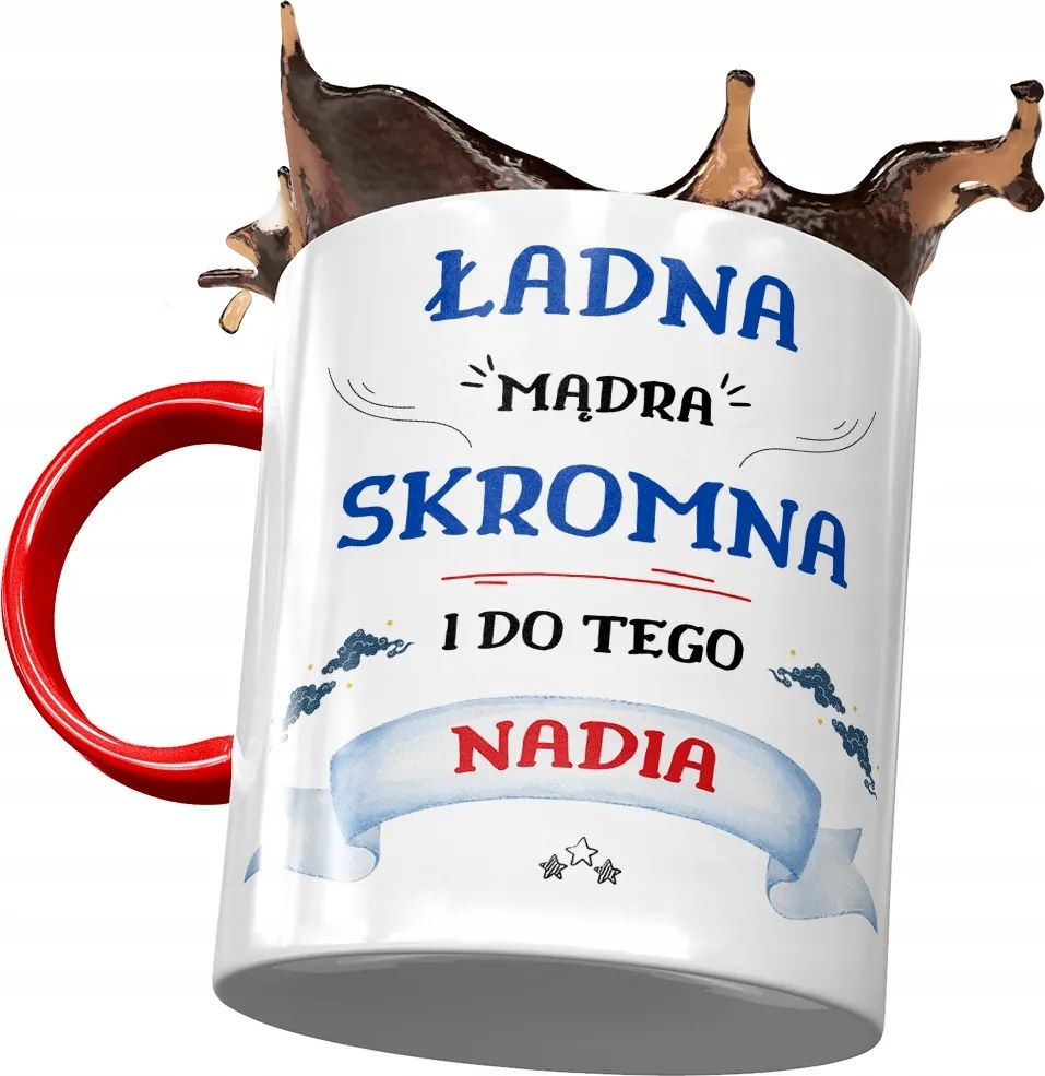 Piros Bögre Nadia Feleség Barátnő Nyomtatott Fotóval