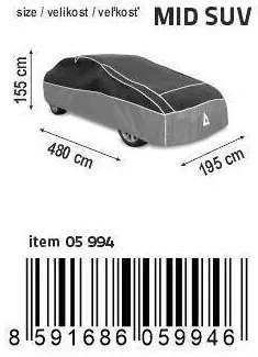 Compass PREMIUM MID SUV jégeső elleni védőfólia480 x 195 x 155 cm