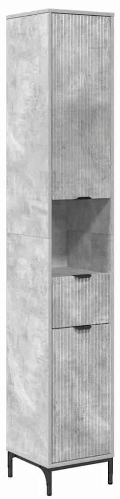 Fürdőszoba bútor szett fiókkal Beton Szürke Műanyag fa, fém