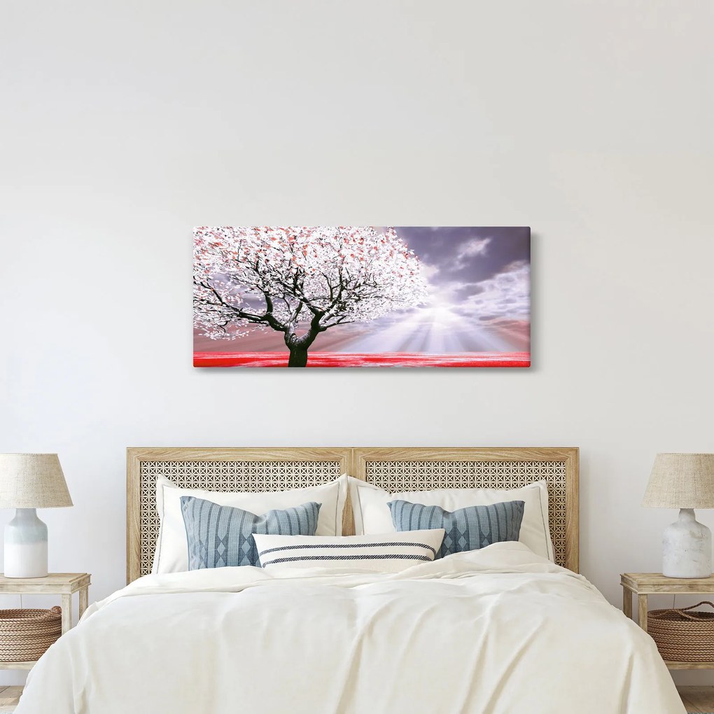 Piros fa kép (120x50 cm)