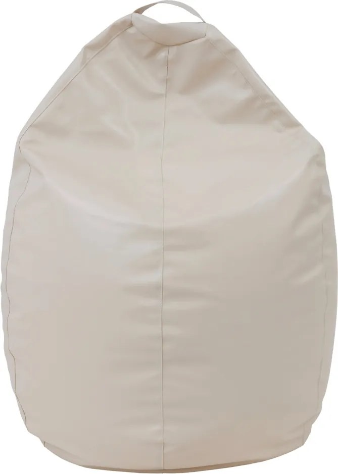 Mara babzsákfotel - műbőr - krém - 200 liter