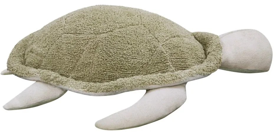 Zöld-krémszínű gyerek babzsákfotel Mrs. Turtle – Lorena Canals