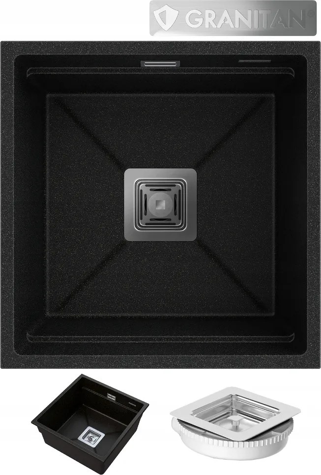 Függesztett Mosogató Arany Gránit Szifon Epir 44